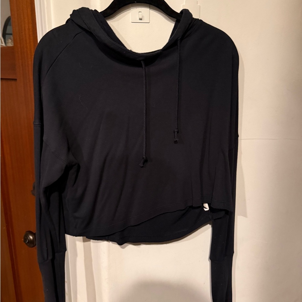 Nike Women's Black Cropped Hoodie